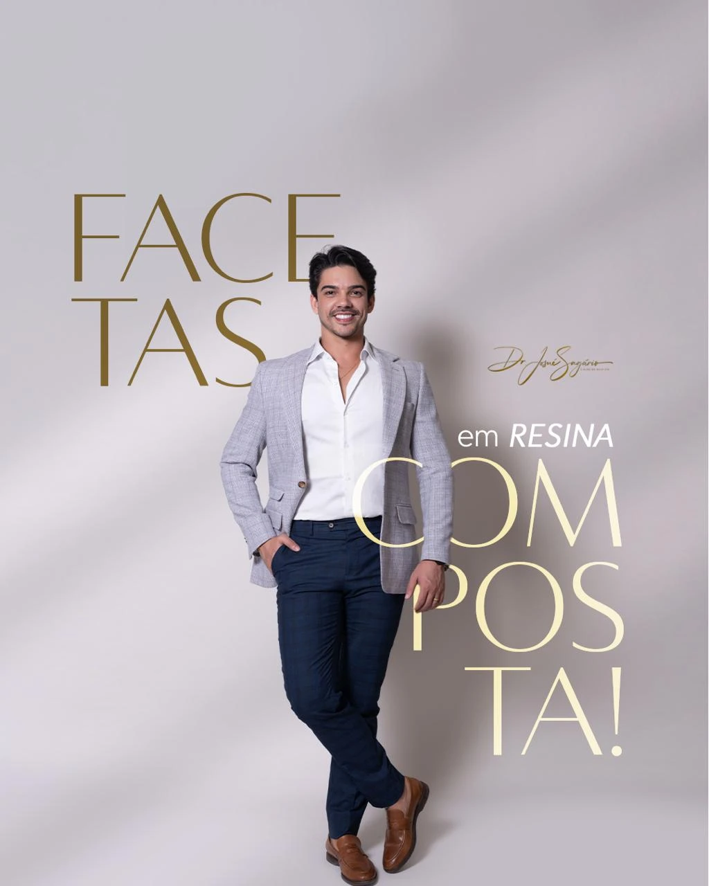 Dr. Josué em conteúdo profissional sobre facetas em resina composta